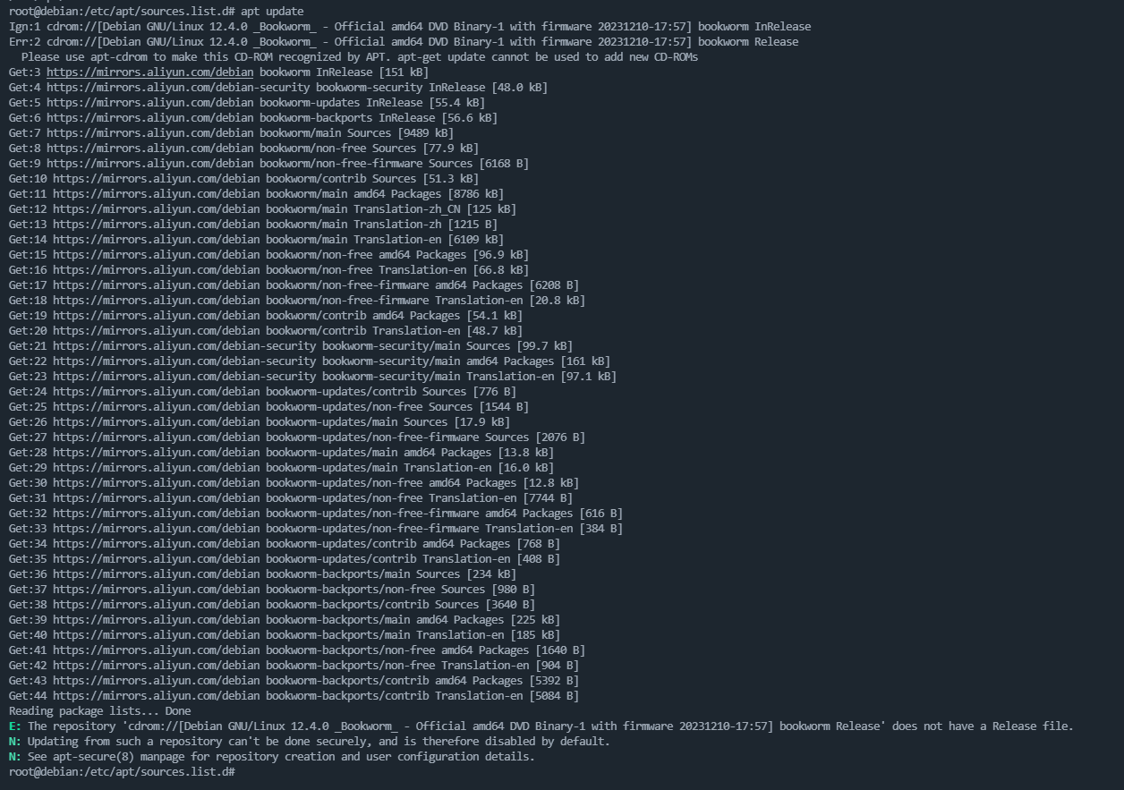 apt update